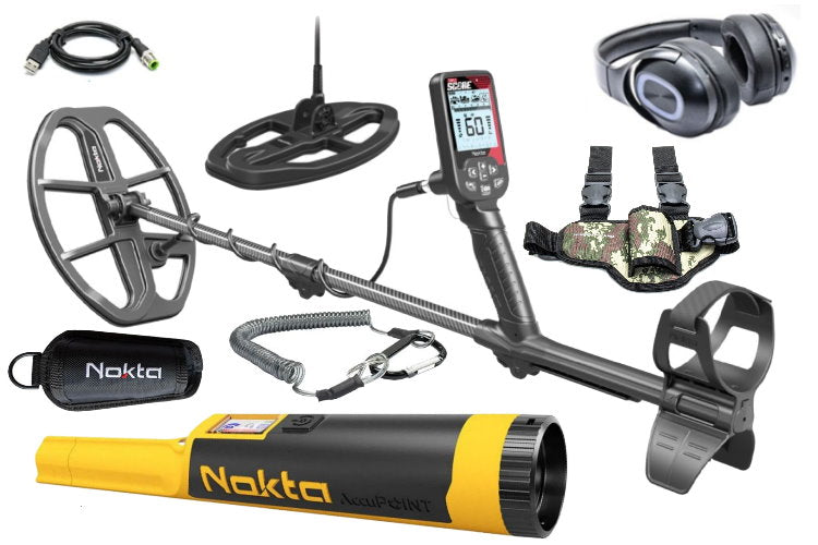 Nokta Triple Score Metalldetektor Pro mit gratis Accupoint und Beinholster